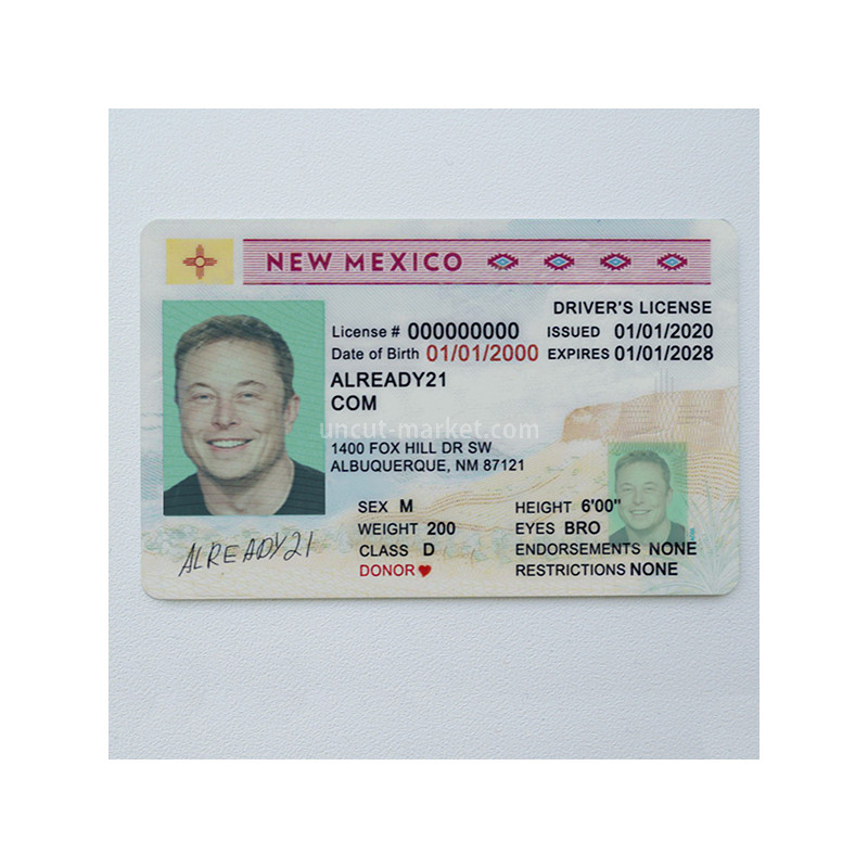 Fake New Mexico driver's license Perfect quality and discreet